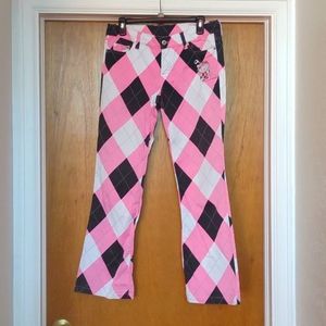 RARE!! Hello Kitty Argyle Golf Pants